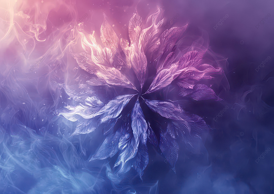 Purple and  pink swirls in a star pattern